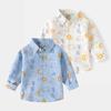2025 Spring & Autumn Boys' Long-Sleeve Pure Cotton Korean Style Shirt