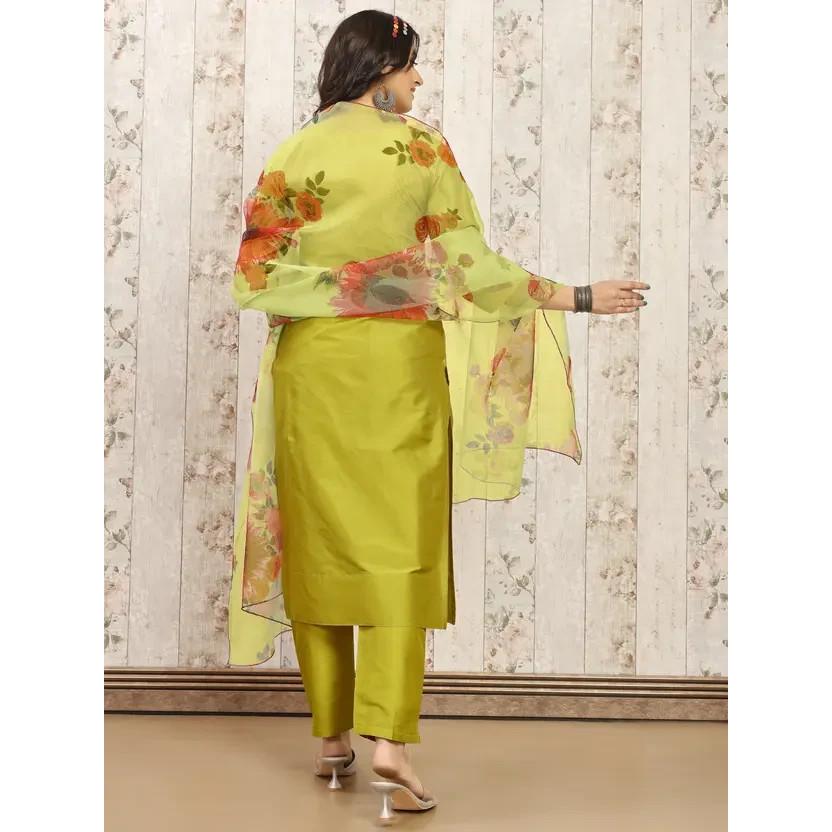 Bollywood Schönes Kurti Hosen Dupatta Set Damen Designer Ethnisch Kurta Set Kleid