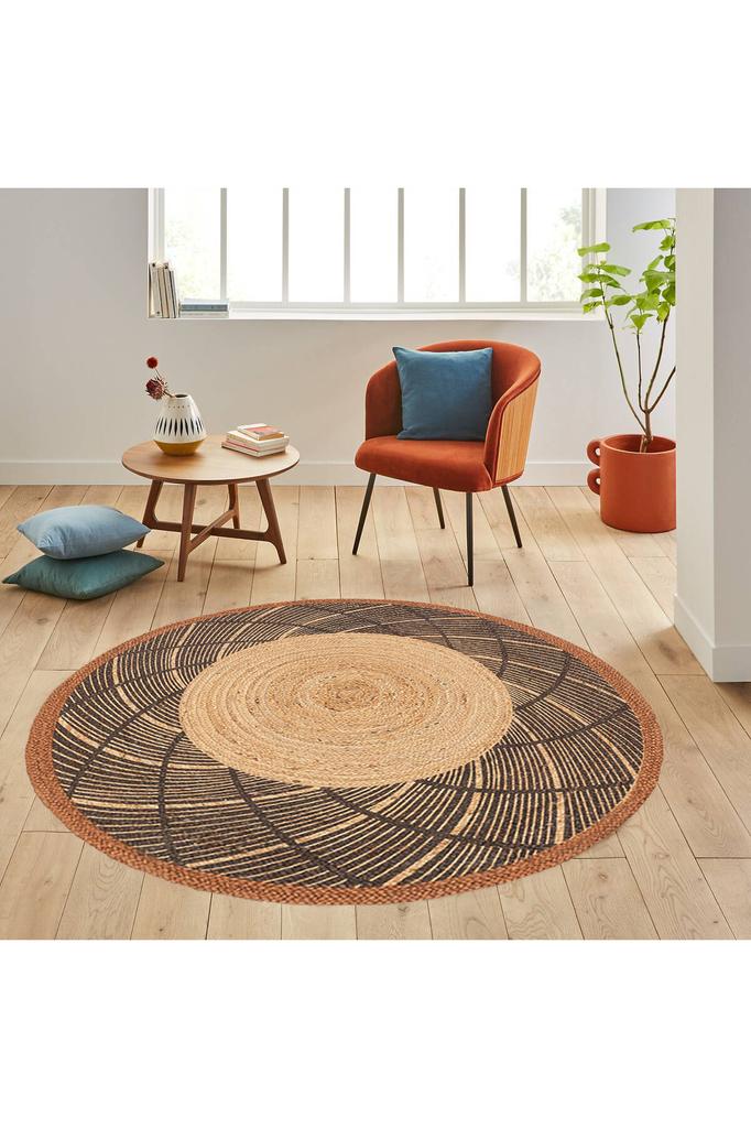 Rovigo Home Washable Round Printed Carpet RHM7008