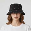 Butterfly Pattern Denim Bucket Hat Wide Brim Sun Hat Breathable Beach Hat  Spring and Summer
