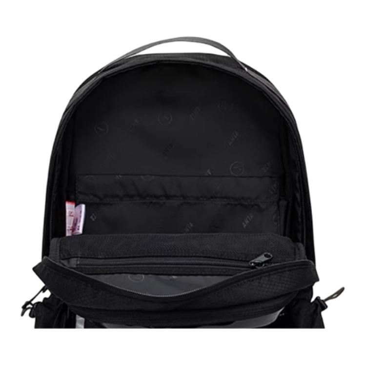 New Anta Polyester Backpack Unisex Black 192526163-1