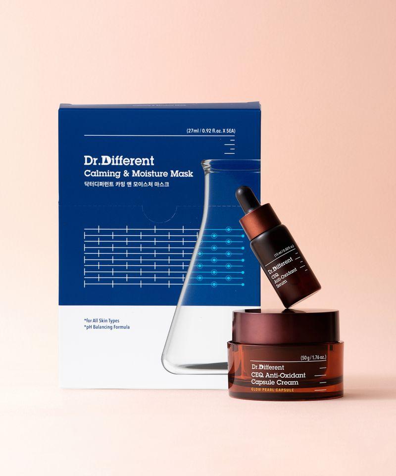 CEQ Antioxidant Serum 1 Pack + CEQ Antioxidant Cream 1 Pack + Calming & Moisture Mask (5 Sheets)