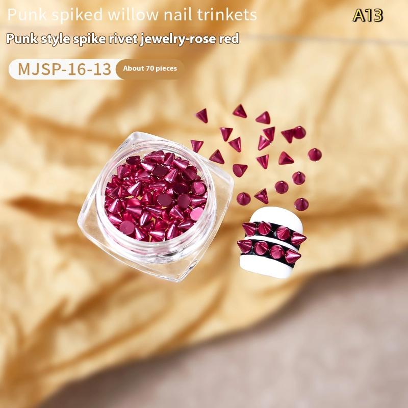 

1Box, rhinestones, 3D, Jewelry, Charm, Manicure, nail Punk style rhinestones for nail decoration