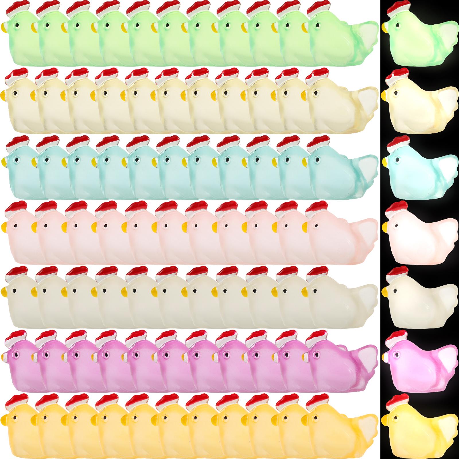 

50-200 шт. светоотражающие фигурки динозавров из смолы в маленьких декоративных светящихся игрушках для утят на день рождения, мини-светящиеся