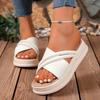 2025 Fashionable Summer Women's Slippers Casual Light Sponge Bottom Beach Shoes Indoor Anti-slip Wear-resistant Flat Slippers