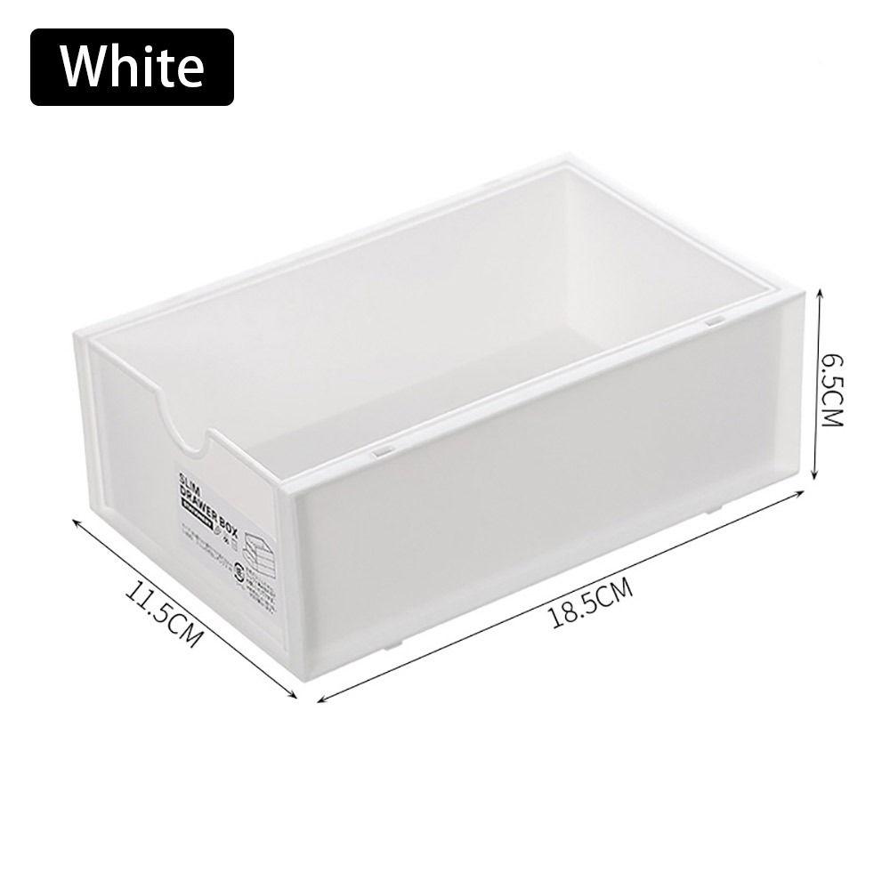 

1 шт. Міні Органайзер для дрібниць Настільна коробка для зберігання Пластикова коробка для сортування косметики Коробка для зберігання з висувним ящиком white