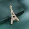 Vergoldete/Versilberte Eiffelturm Brosche Strass Brosche Kleidung Dekorative Schmuck Accessoires