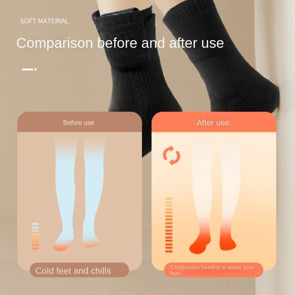 Cotton Electric Warm Socks Fast Heating Electric Heated Socks Feet Warmer  Outdoor Sports
