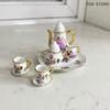 1:12 Dollhouse Miniature Mini Ceramic Tea Set Furniture Home Model Decor Toy Doll House Accessories