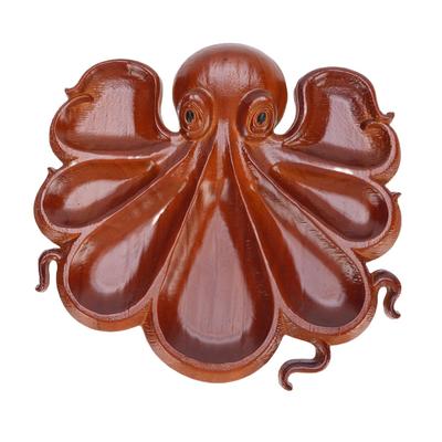 Food Serving Tray Unique Reusable Wooden Food Serving Platter for Nuts Snacks Charcuterie Cheese Fruit
