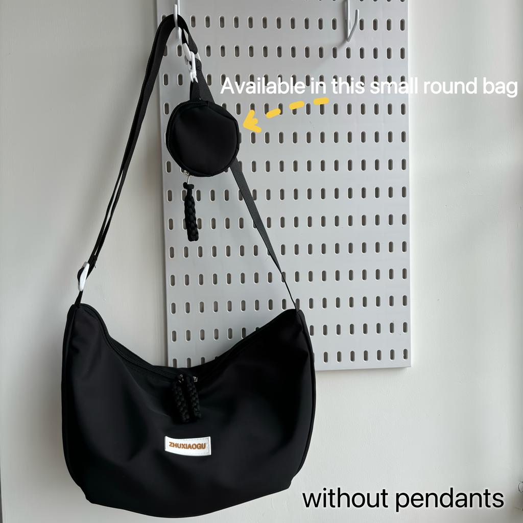 Small Casual Crossbody Bag Student Commuting Shoulder Bag with Headphone Coin Pocket