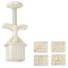 Mooncakes Mold Press 25/50G with 4 Interchangeable Stamps Functional Baking Mould for Festive Cookie and Desserts