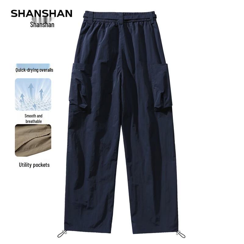 SHANSHAN Men s Casual Straight-Leg Cargo Pants M