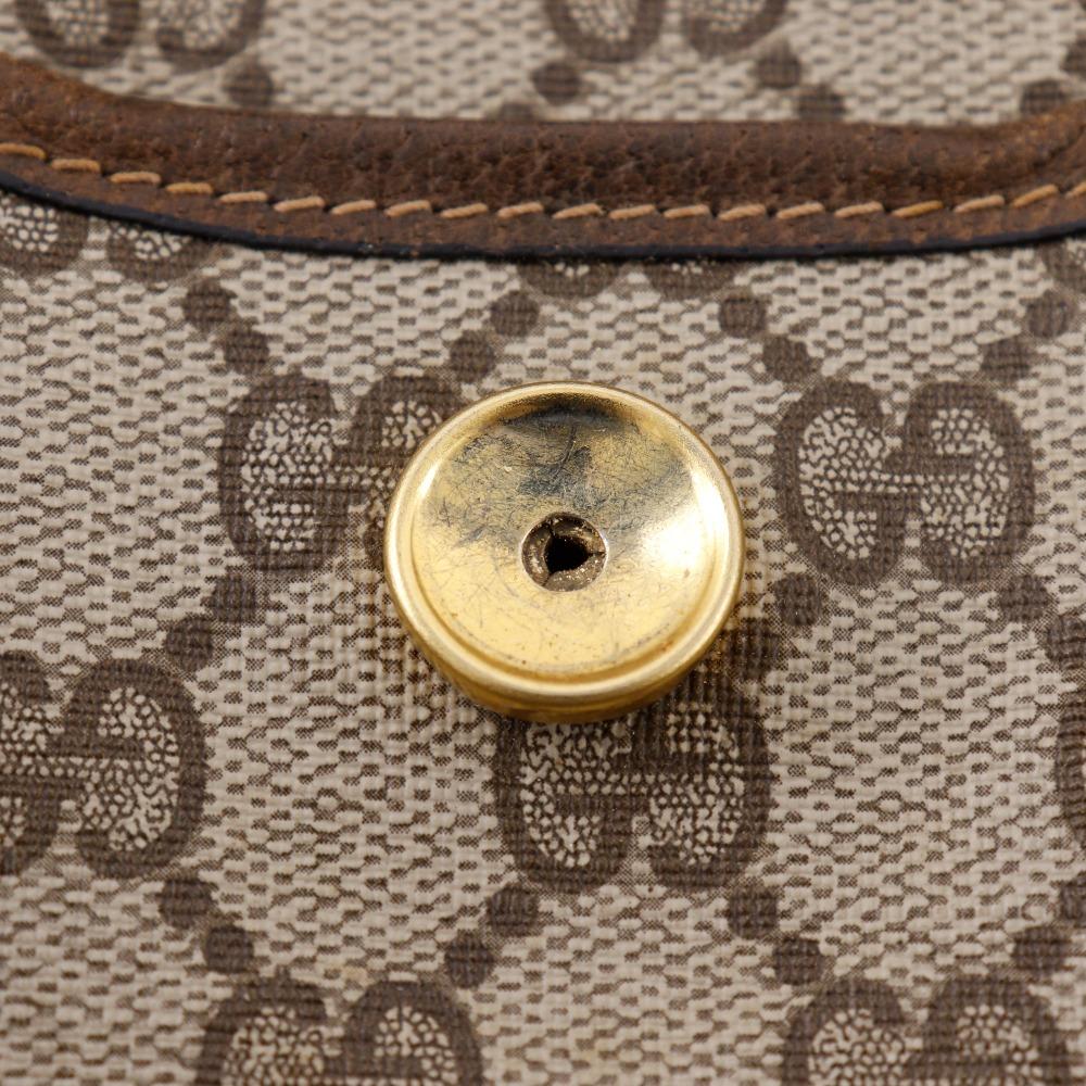 Gucci Old Gucci Handbag 02.4139.58 Sherry Line Interlocking GG Brown PVC Unisex Used