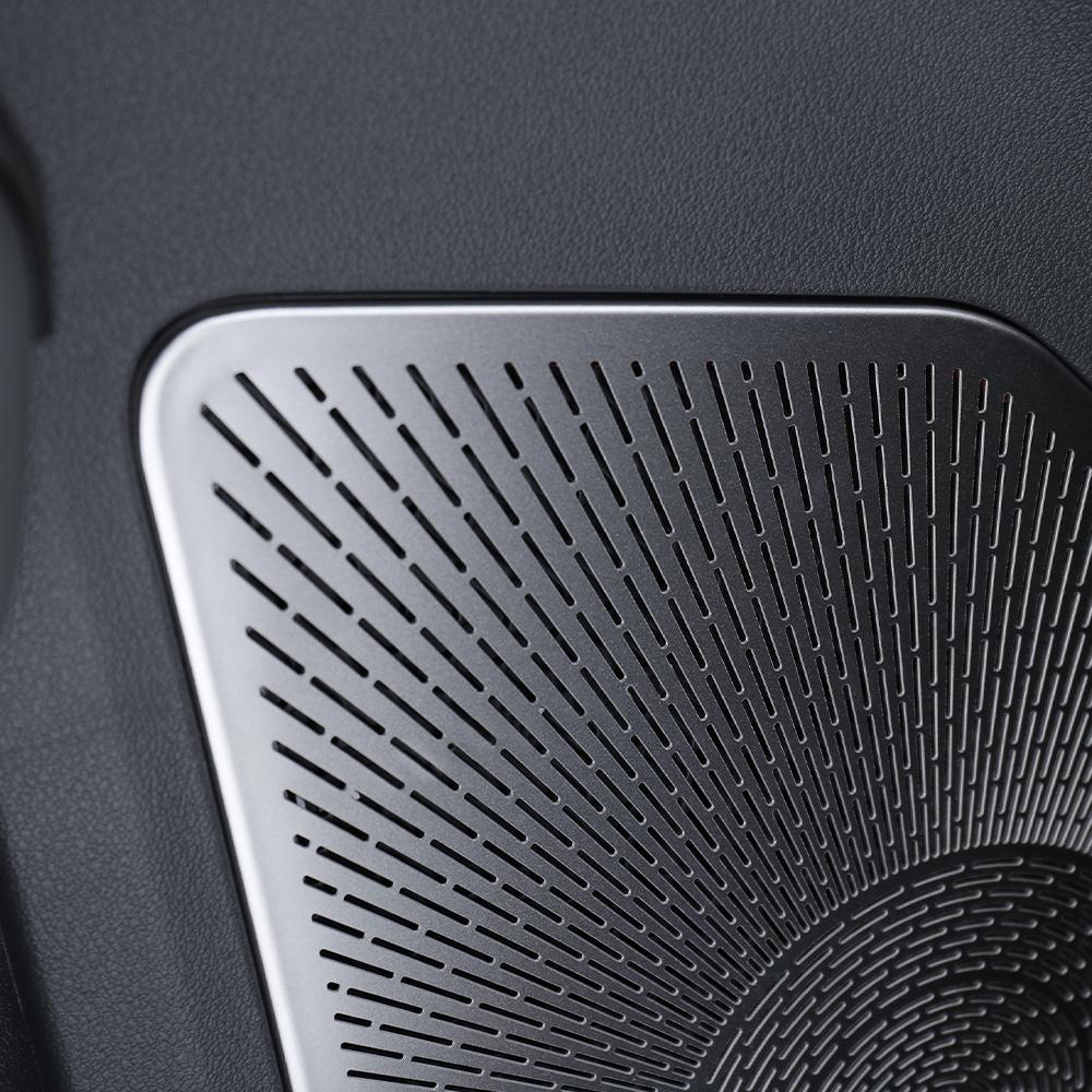 For Kia EV3 2024 2025 Stainless Steel Black Silver Car Door Loudspeakers Mesh Speaker Trim Cover