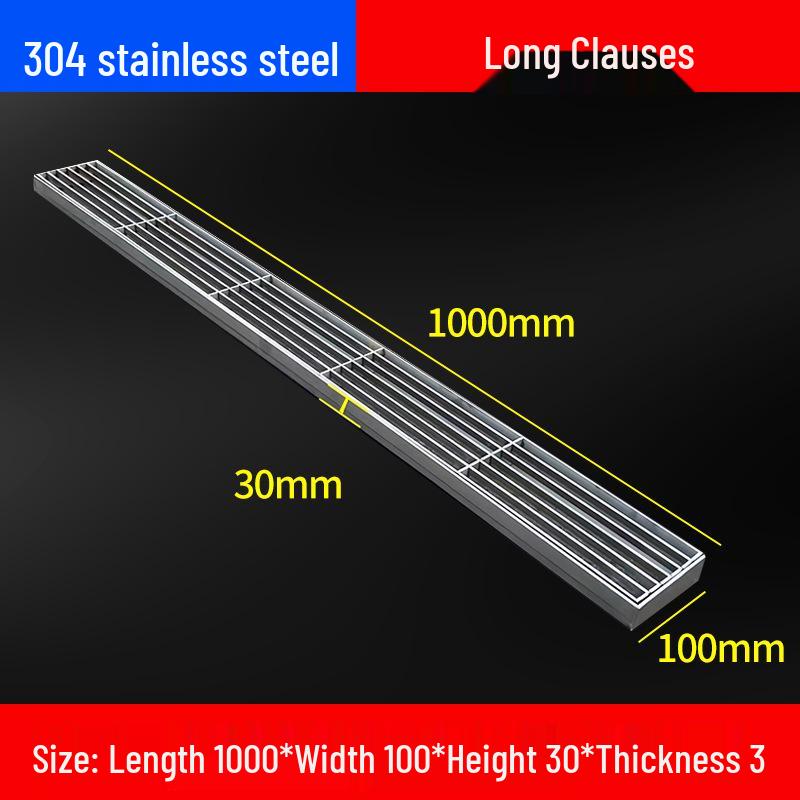 Gitterrostabdeckung aus Edelstahl 304 für Entwässerungsrinnen und Schächte.