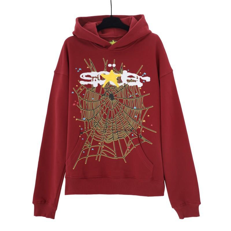 Hanorac Sp5der Bărbați Supradimensionat Bumbac Pulover Cu Design Imprimat Puff Stil Streetwear Hip Hop
