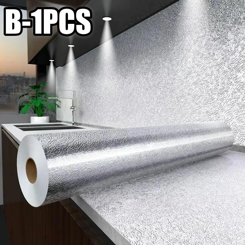 10M 5M 1M Kitchen Stove Splash Guard Sticker Self Adhesive Waterproof Aluminum Foil Wallpaper Oil Resistant