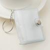 Waterproof PVC 2Inch Photo Album Holder with Keychain 20Photos Pocket Tear Resistant Construction for Protecting Memory