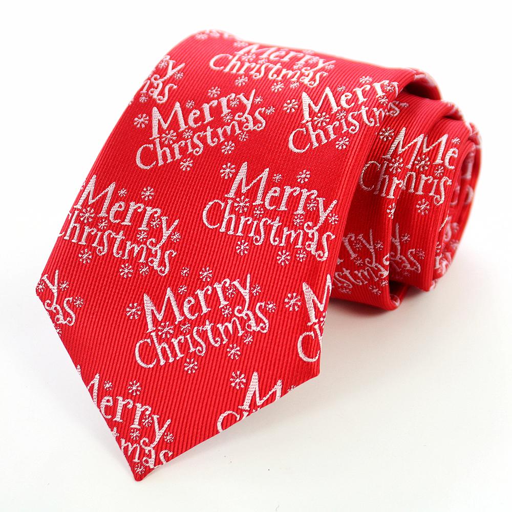 JEMYGINS Novelty Christmas Ties Santa Claus Snowflake Necktie Red Green Silk Jacquard Woven Tie For Men and kids Christmas Gift