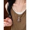 Summer 2025 Women's Cartoon Jelly Heart Bear Pendant Necklace with Braided Rope Design