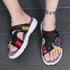2025 Handmade Breathable Beach Sandals Men's Braided Colour Outdoor Slippers Anti-Slip Sole Summer Casual Shoes Euro 38-45