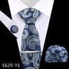 Men's Premium Polyester Tie, Pocket Square & Cufflink Set for Formal Events