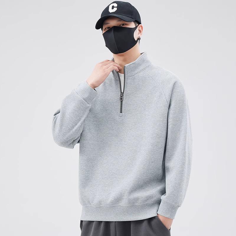 

Чоловічий модний світшот напівзастібці: Пуловер зі стійкою на весну, осінь, зиму 2024 2XL