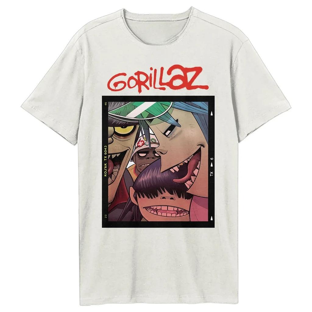 Gorillaz British Virtual Band Casual TShirt Unisex Luxury Streetwear Band Top Women And Unisex Tshirts