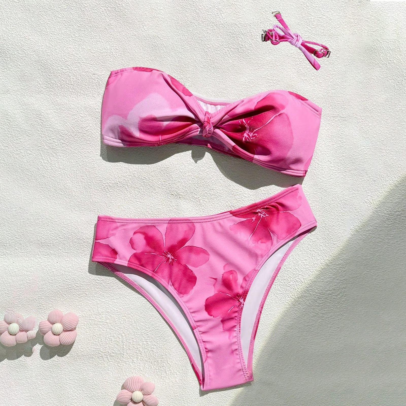 Girls Colorblock Bikini Set, Two-Piece Swimsuit for Kids 9