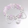 Vendita Calda Braccialetti con Perline in Cristallo Flesso Cristallo Crepato Fiore Esploso Stella Luna Nappa Argento 8mm per Donne Ragazze 1418