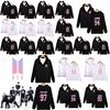 Sweat à capuche avec fermeture éclair et motif BTS pour adolescents, style décontracté
