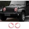 Pink Front Light Bezels Headlight Cover Lamp Trim for 2007-2018 Jeep JK Wrangler