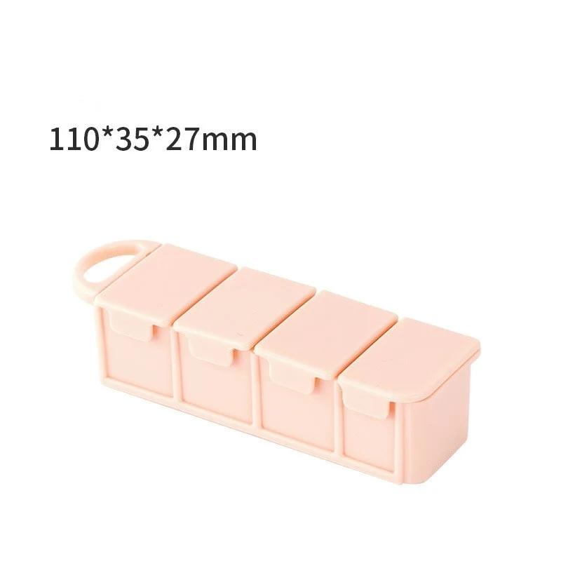 New Fashion Travel 4 Compartment Pill Box Medicine Tablet Holder Organizer Dispenser Case