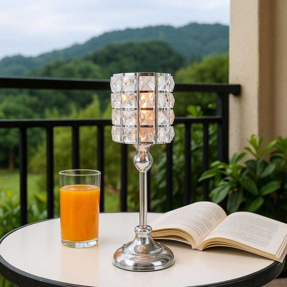 Vintage Candlestick Luxury Candle Lantern Modern Crystal Candle Holder Wedding Decor