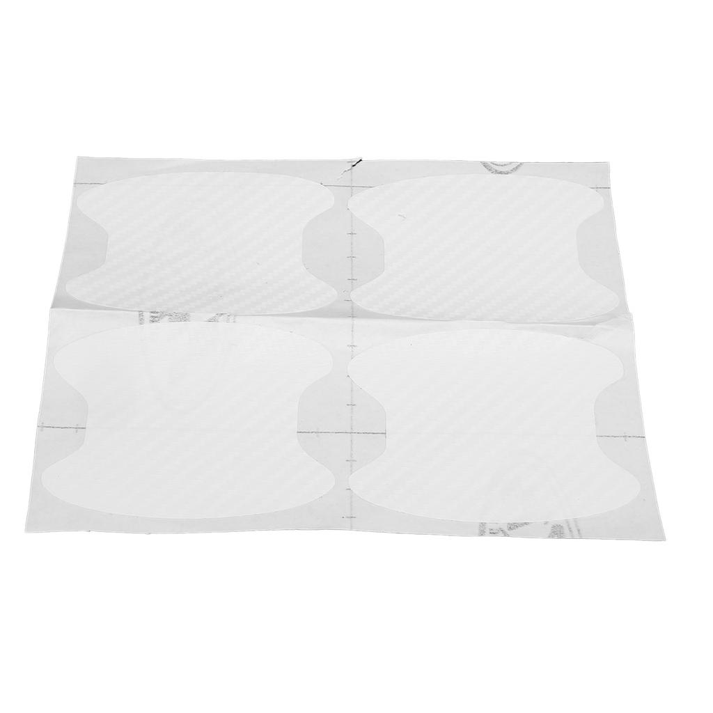 4pcs Door Handle Bowl Cover Trim Carbon or Anti Scratch Stickers for Car Truck (Black )