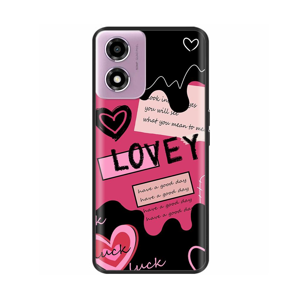 Phone Case For Motorola Moto E14 Case Soft TPU Painted Back Cover For Motorola E14 E 14 MotoE14 Full Protective Phone Shell Capa