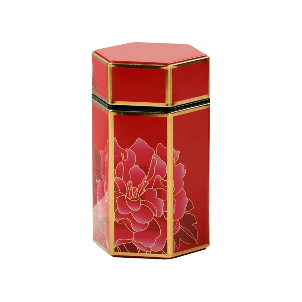 Creative Hexagonal Tea Box Sealed Tinplate Tea Storage Tank Small Tea Storage Container Tea Set Accessories