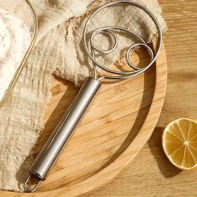 Dough Whisk Stainless Steel Dough Whisk Egg Mixer Kitchen Hand  Egg Mixer Blender Perfect For Bread Pastry Baking Tools