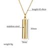Gold Titanium Steel Meditation Pendant Necklace - Hand Polished Stainless Steel Jewelry
