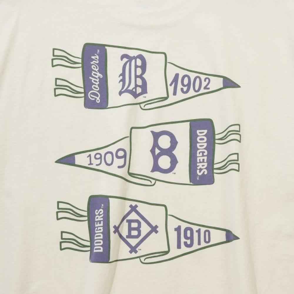 New Era Brooklyn Dodgers Flag T shirT Cream 15147546