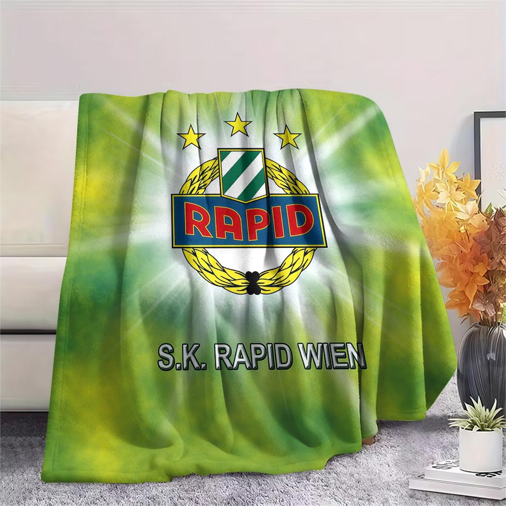 SK Rapid Wien Flannel Blanket, High Quality Comfortable for All Seasons, Home Decor, Warmth and Comfort