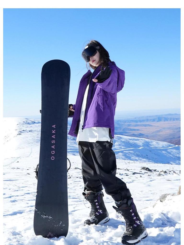 Unisex Purple Ski Suit Set -40℃ Cold Protection, Autumn/Winter Mountaineering Jacket