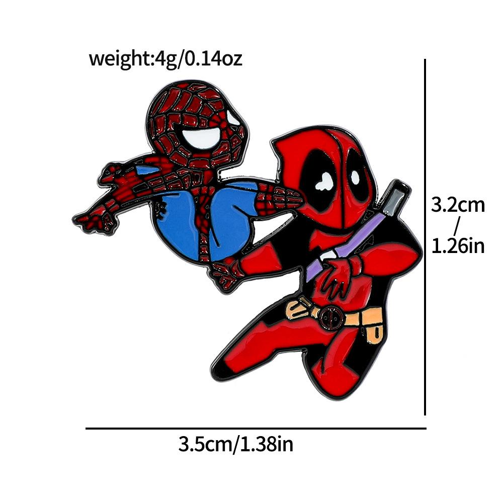 89 Spider-Man Alloy Brooch Marvel Superhero Spider-Man Metal Badge Backpack Jacket Personalized Decoration