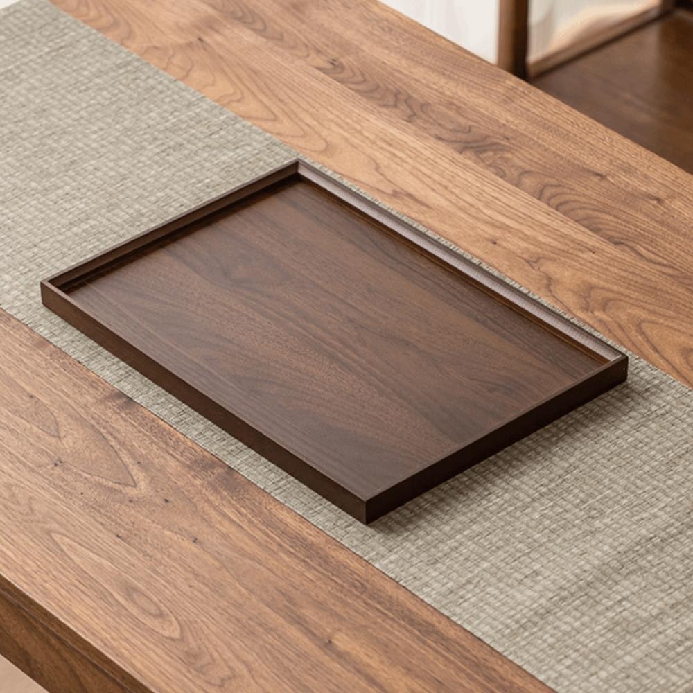 Smooth Surface Tea Set Serving Tray Bamboo Brunch Tray Household Hotel Dinner Plate Afternoon Tea