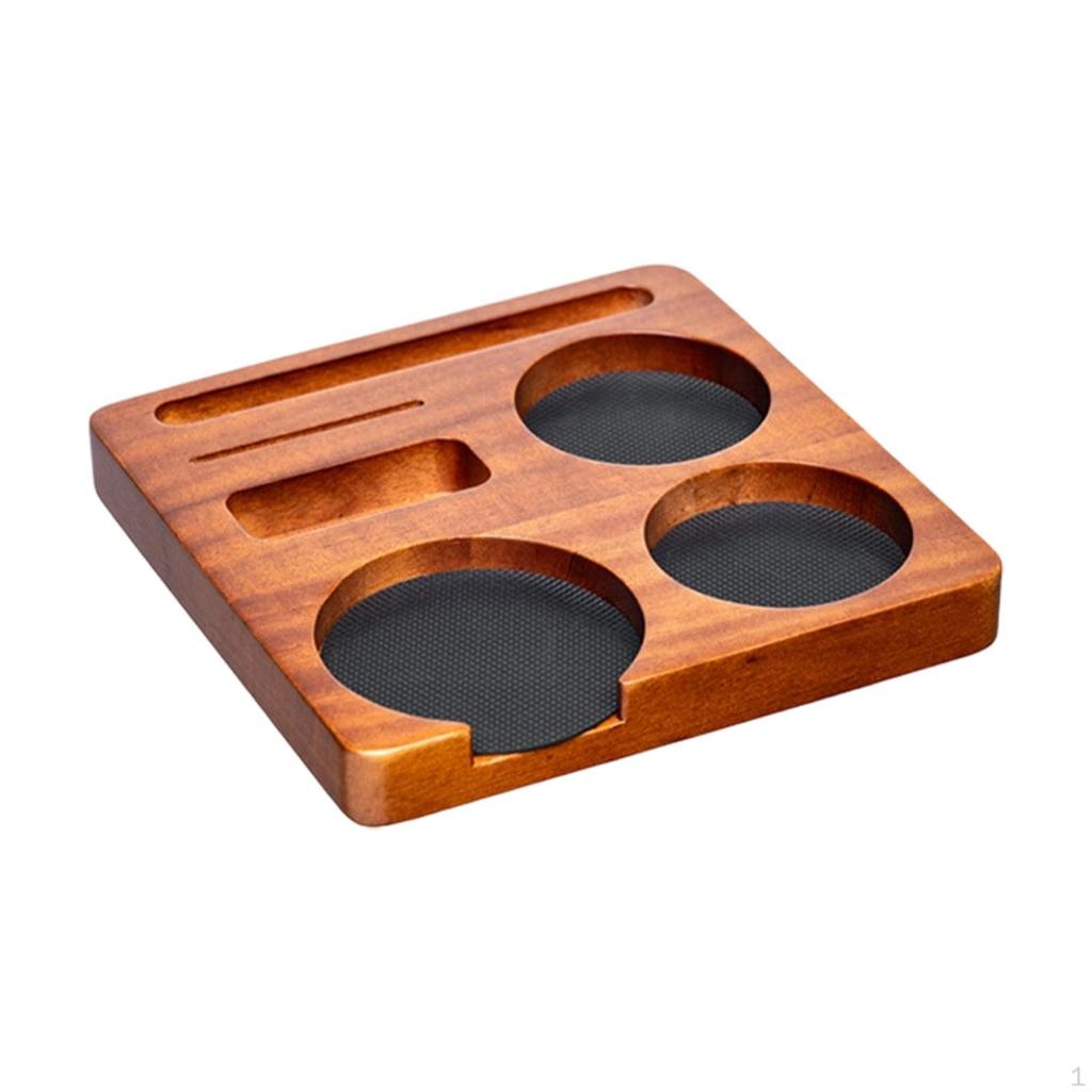 Espresso Tamping Station, Wood Tamper Coffee Holder, Machine Accessories