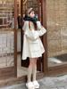 Herbst Winter Lose Elegante Wollmantel Frauen Französisch Horn Schnalle Retro Wollmantel Neue Koreanische Mode-Design Casual Kleidung