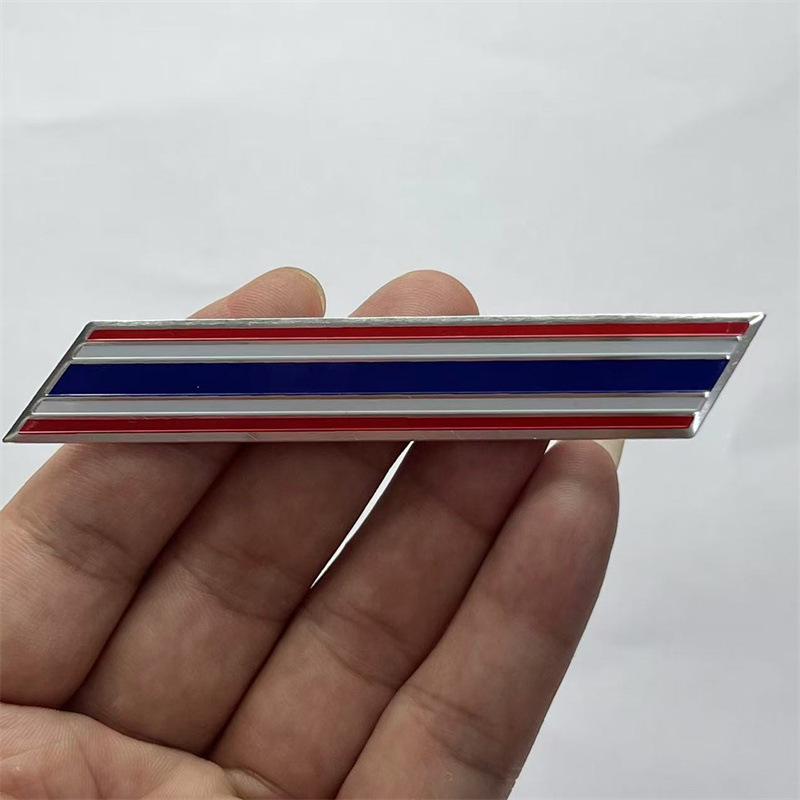 Thailand Flag Aluminum Car Stickers & Badges for Fender and Side Decoration