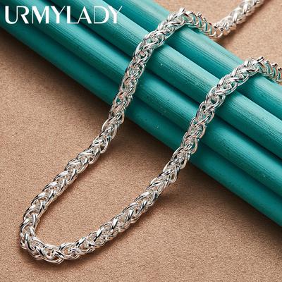 Colar de corrente de quilha de prata esterlina 925 joia charmosa da moda MN318