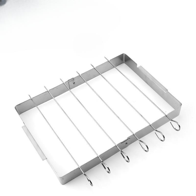 Outdoor Stainless Steel Foldable Grill Rack Portable and Simple BBQ Grill Rack BBQ Picnic Grill Rack Comes with Barbecue Skewers